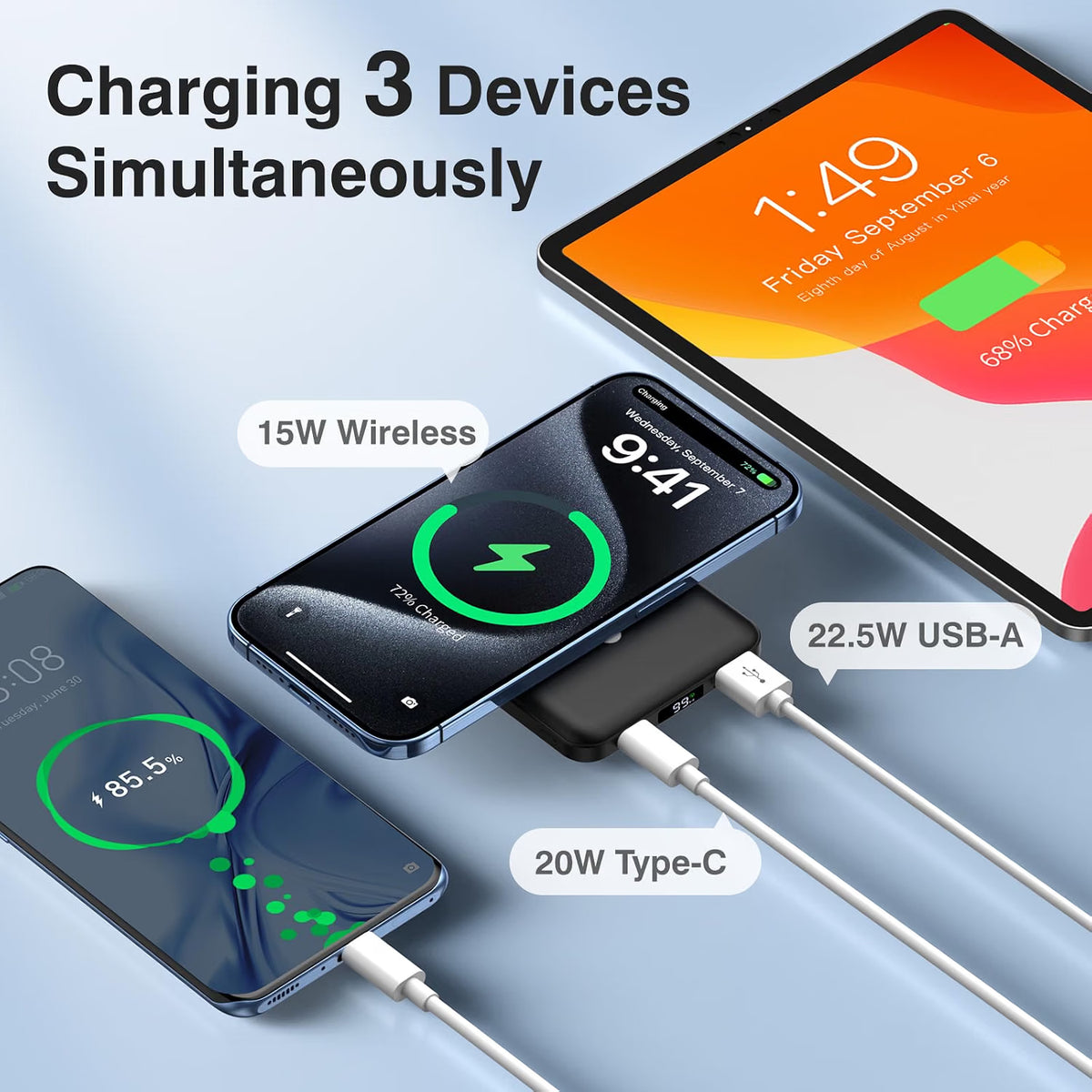 MagSafe Portable Power Bank 10000mAh – Wireless Charger