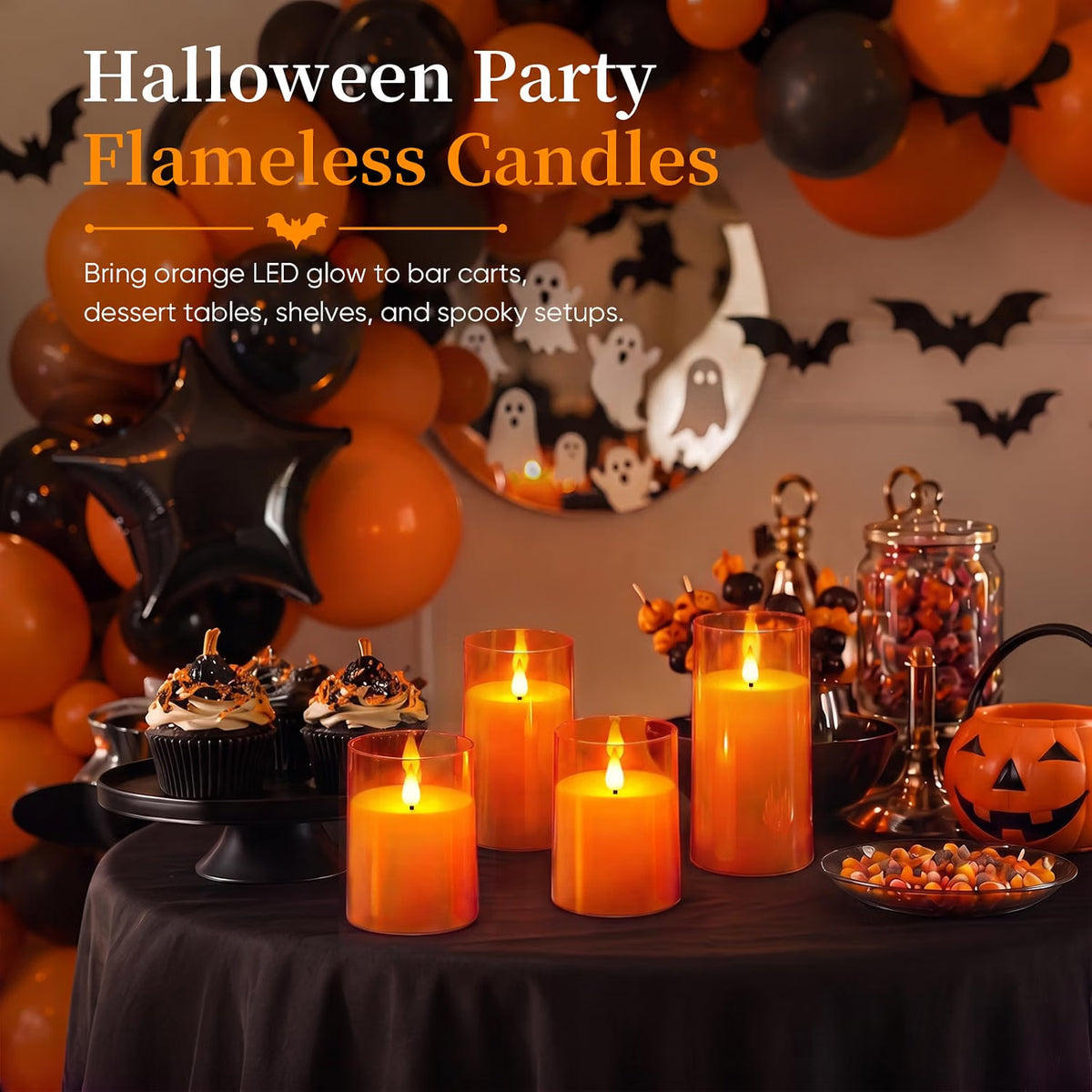 Flameless Halloween Candles