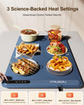 iTRUSOU Electric Food Warming Mat 24"x16" – 3-Level Temp, 250W, Rollable for Parties & Buffet