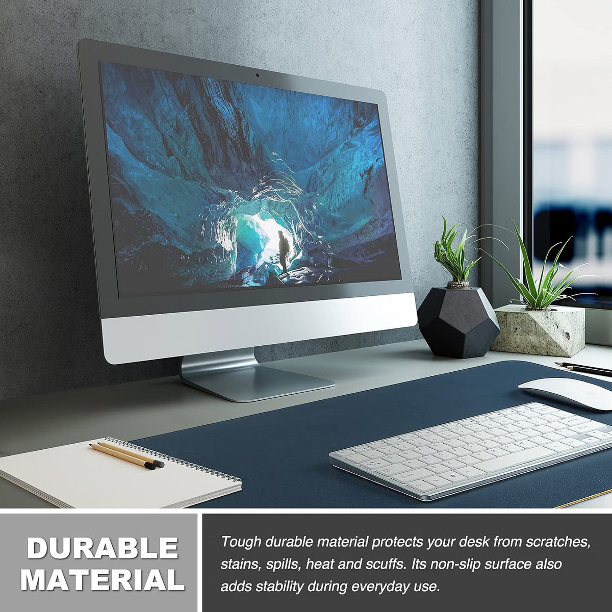 KNODEL Large Non-Slip Desk Pad & Mouse Pad