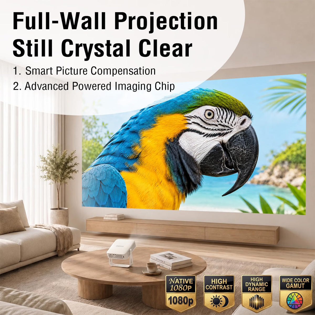 Portable Mini Projector with Bluetooth