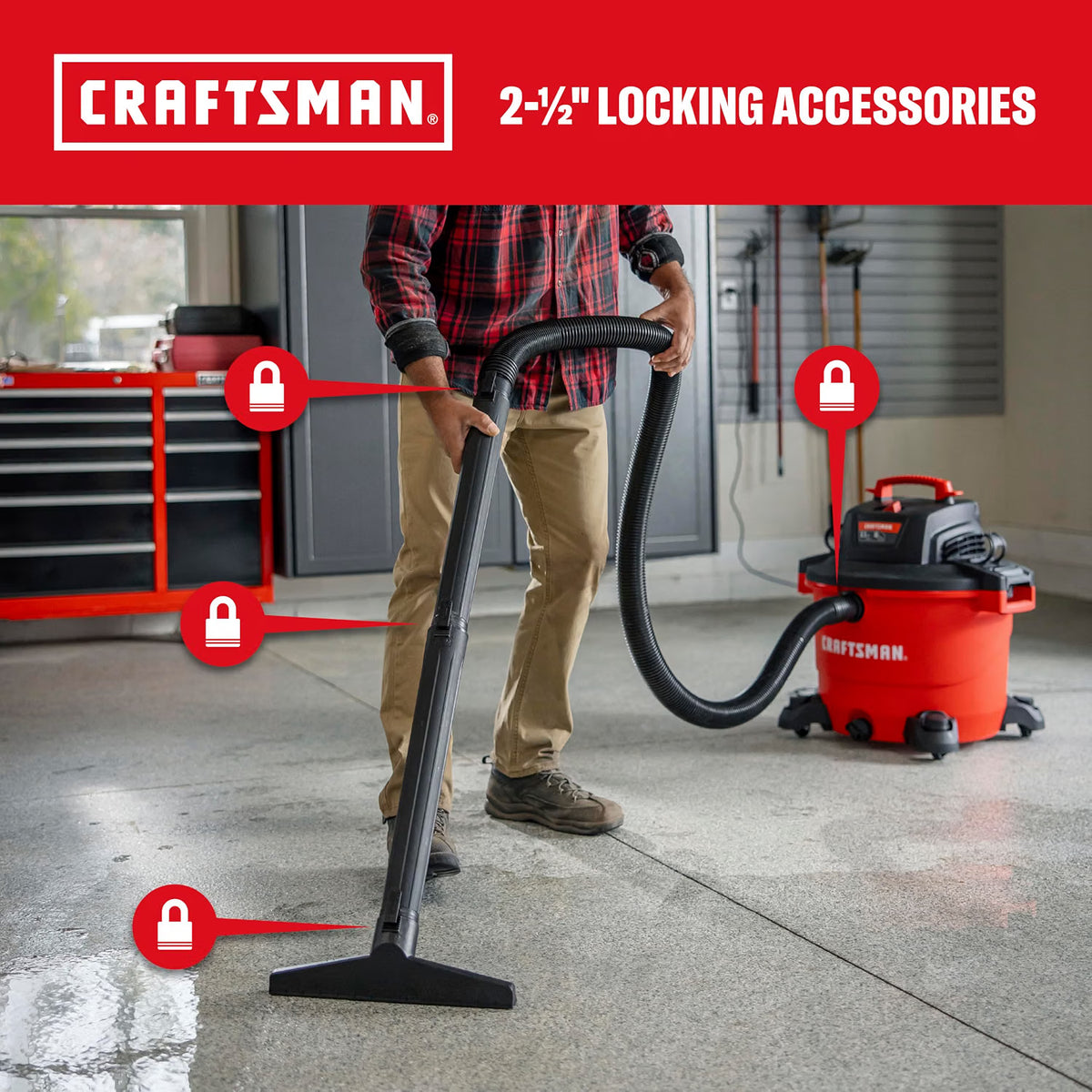 CRAFTSMAN Heavy-Duty Wet/Dry Vac with Attachments